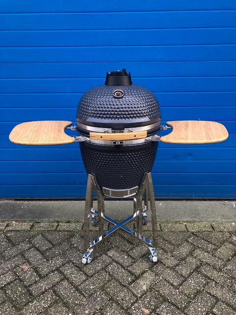 Grijze kamado of keramische oven barbecue 21 inch met toebehoren (nieuw)
