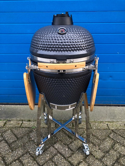 Grijze kamado of keramische oven barbecue 21 inch met toebehoren (nieuw)