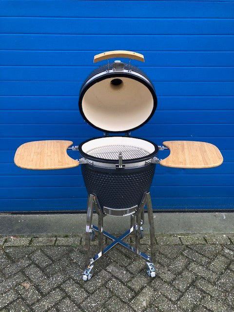 Grijze kamado of keramische oven barbecue 21 inch met toebehoren (nieuw)
