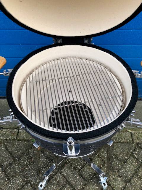 Grijze kamado of keramische oven barbecue 21 inch met toebehoren (nieuw)