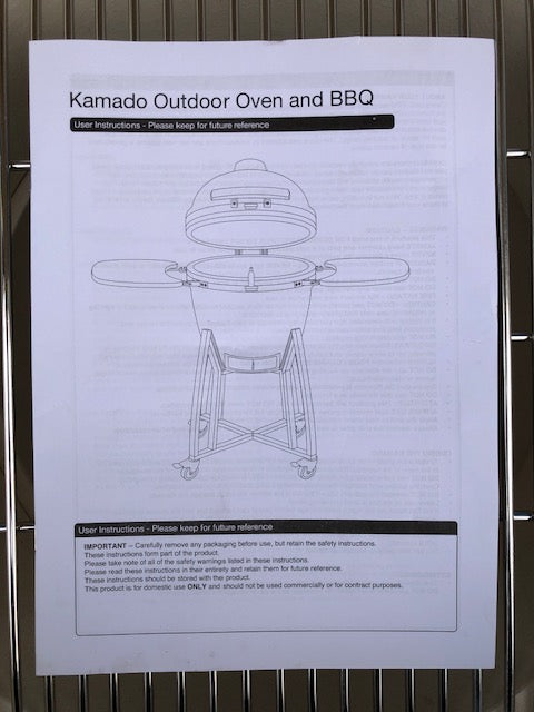 Grijze kamado of keramische oven barbecue 21 inch met toebehoren (nieuw)
