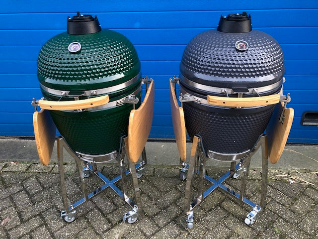 Grijze kamado of keramische oven barbecue 21 inch met toebehoren (nieuw)