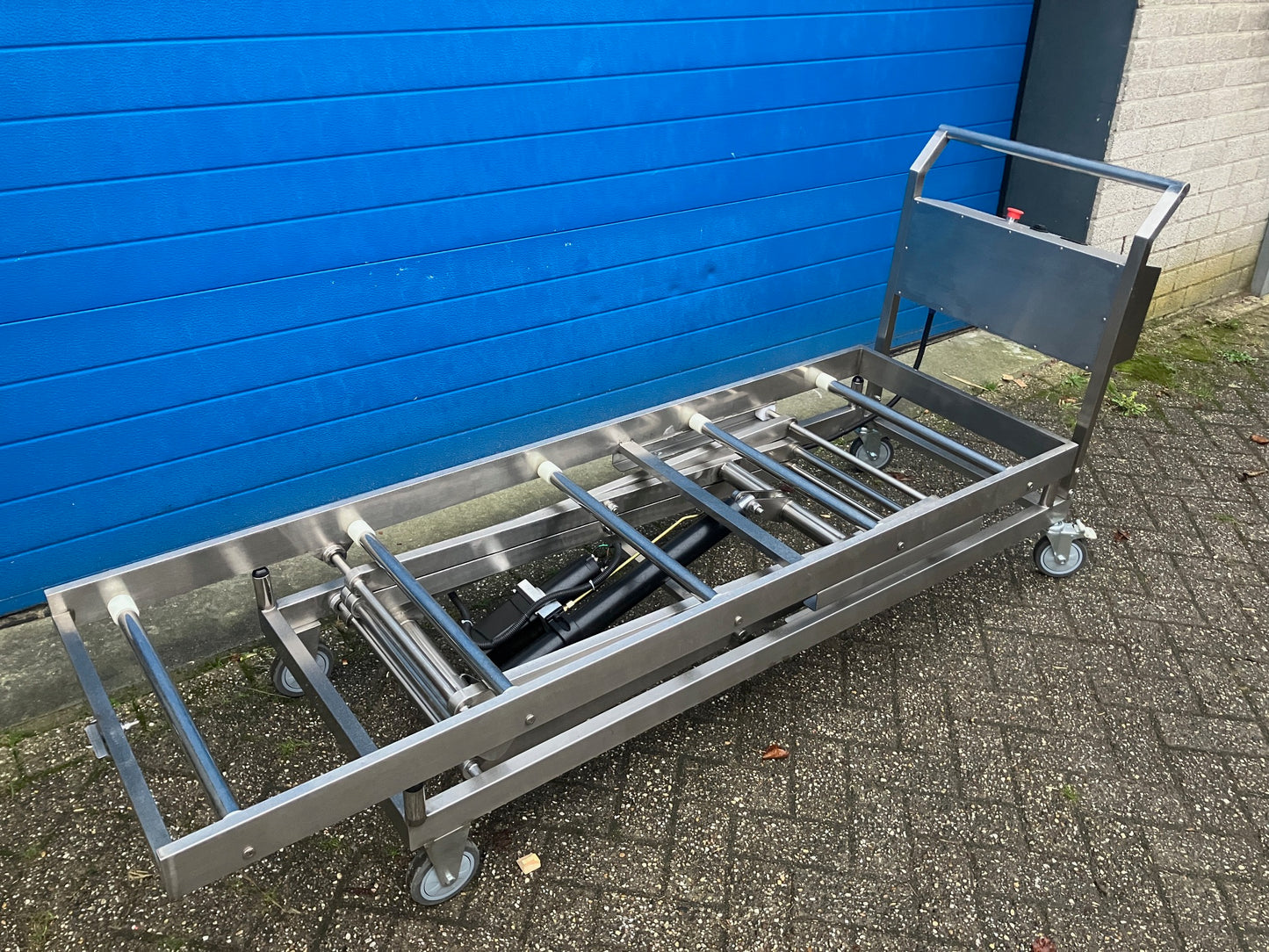 Heftafel of schaartafel voor overledenen, RVS 36-198 cm hoogte