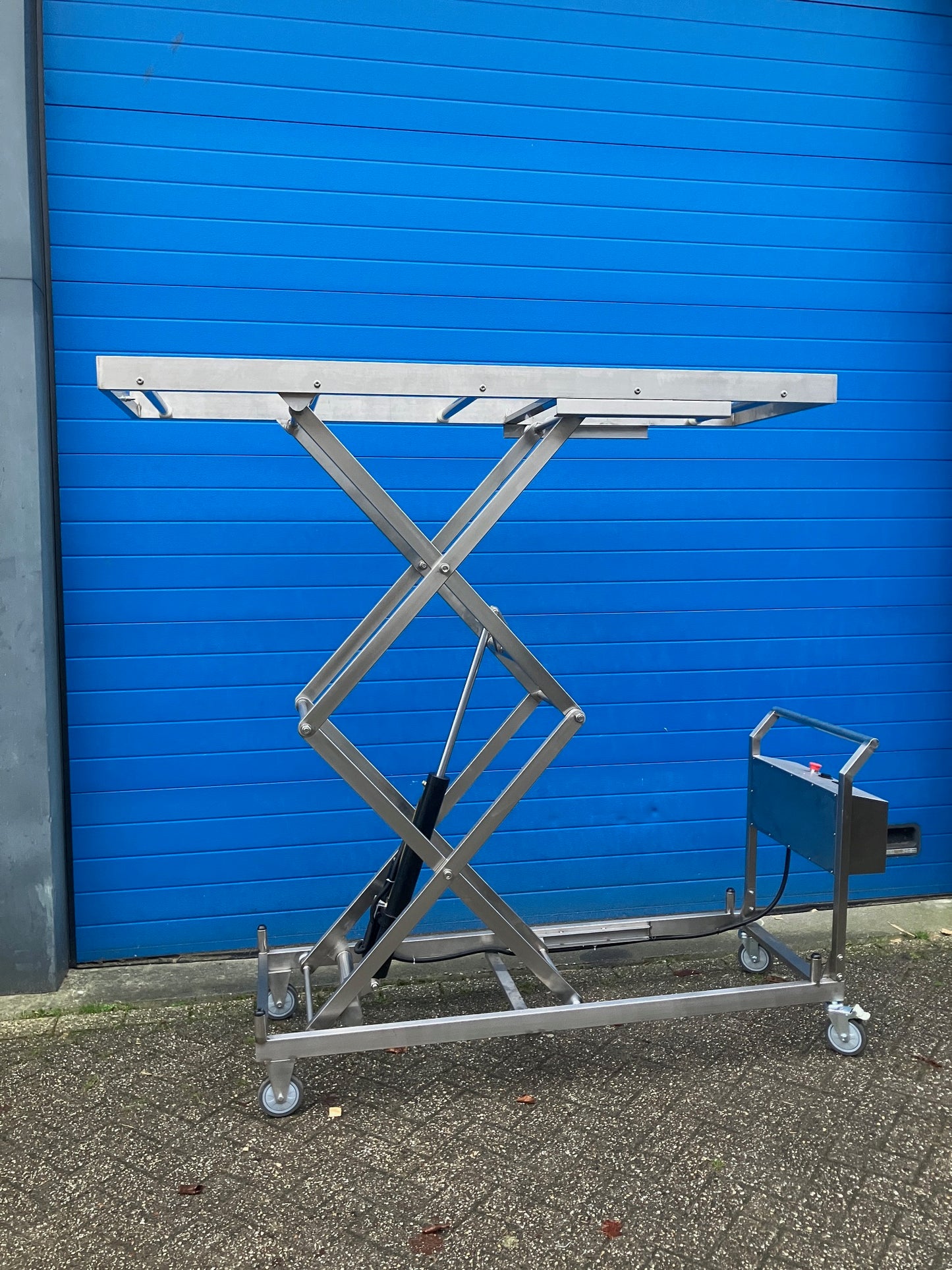 Heftafel of schaartafel voor overledenen, RVS 36-198 cm hoogte
