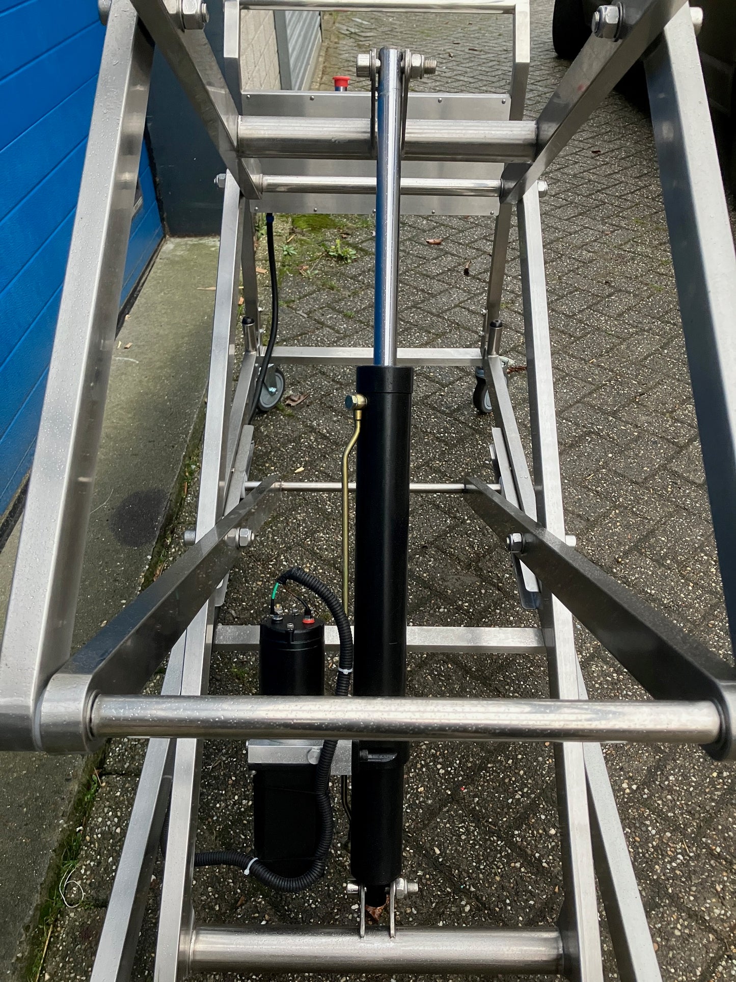 Heftafel of schaartafel voor overledenen, RVS 36-198 cm hoogte