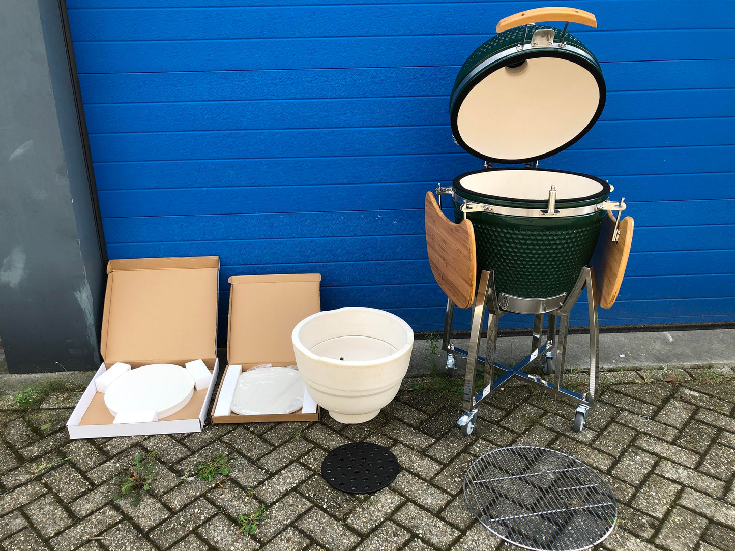 Groene kamado 21 inch keramische oven of barbecue (nieuw)