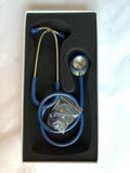 Dualhead stethoscoop omkeerbaar reserve oordopjes, membraan blauw
