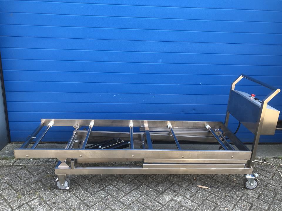 Heftafel of schaartafel voor overledenen, RVS 33-155 cm hoogte