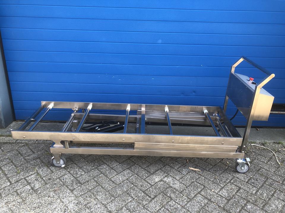 Heftafel of schaartafel voor overledenen, RVS 33-155 cm hoogte