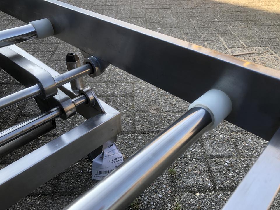 Heftafel of schaartafel voor overledenen, RVS 33-155 cm hoogte