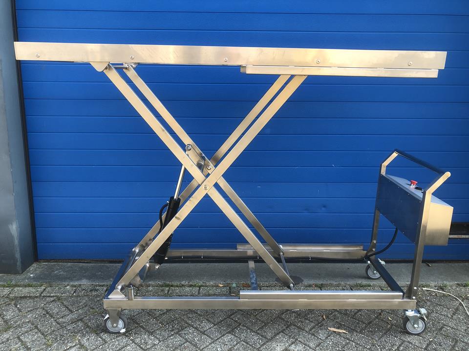 Heftafel of schaartafel voor overledenen, RVS 33-155 cm hoogte
