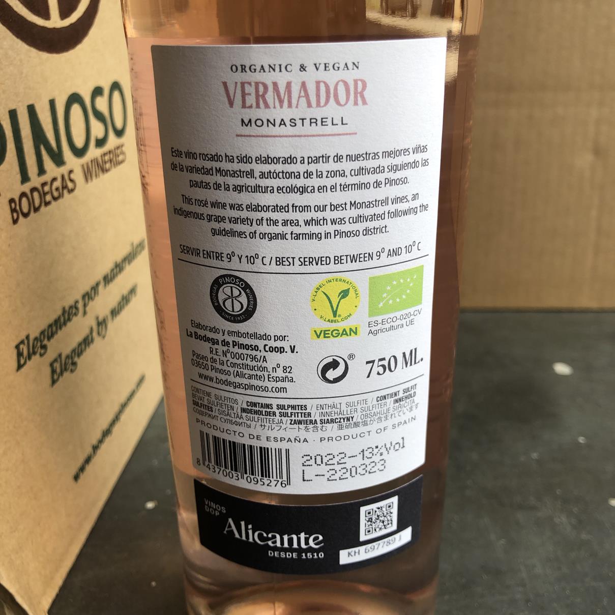 Biologische Rose Vermador per doos (6 flessen)