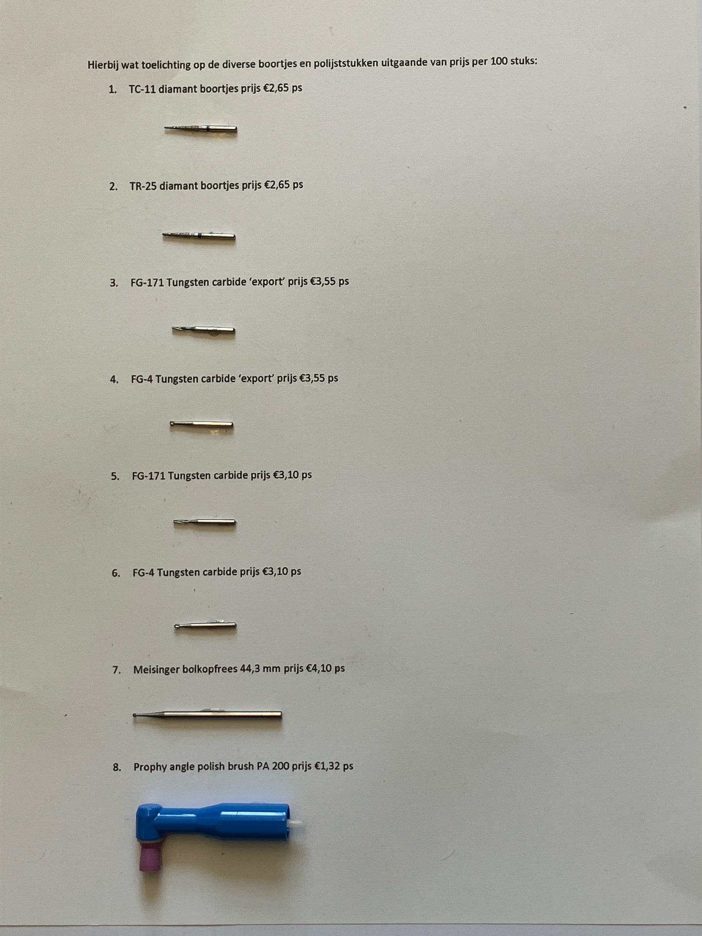 Dentaal boortje TR-25 diamant