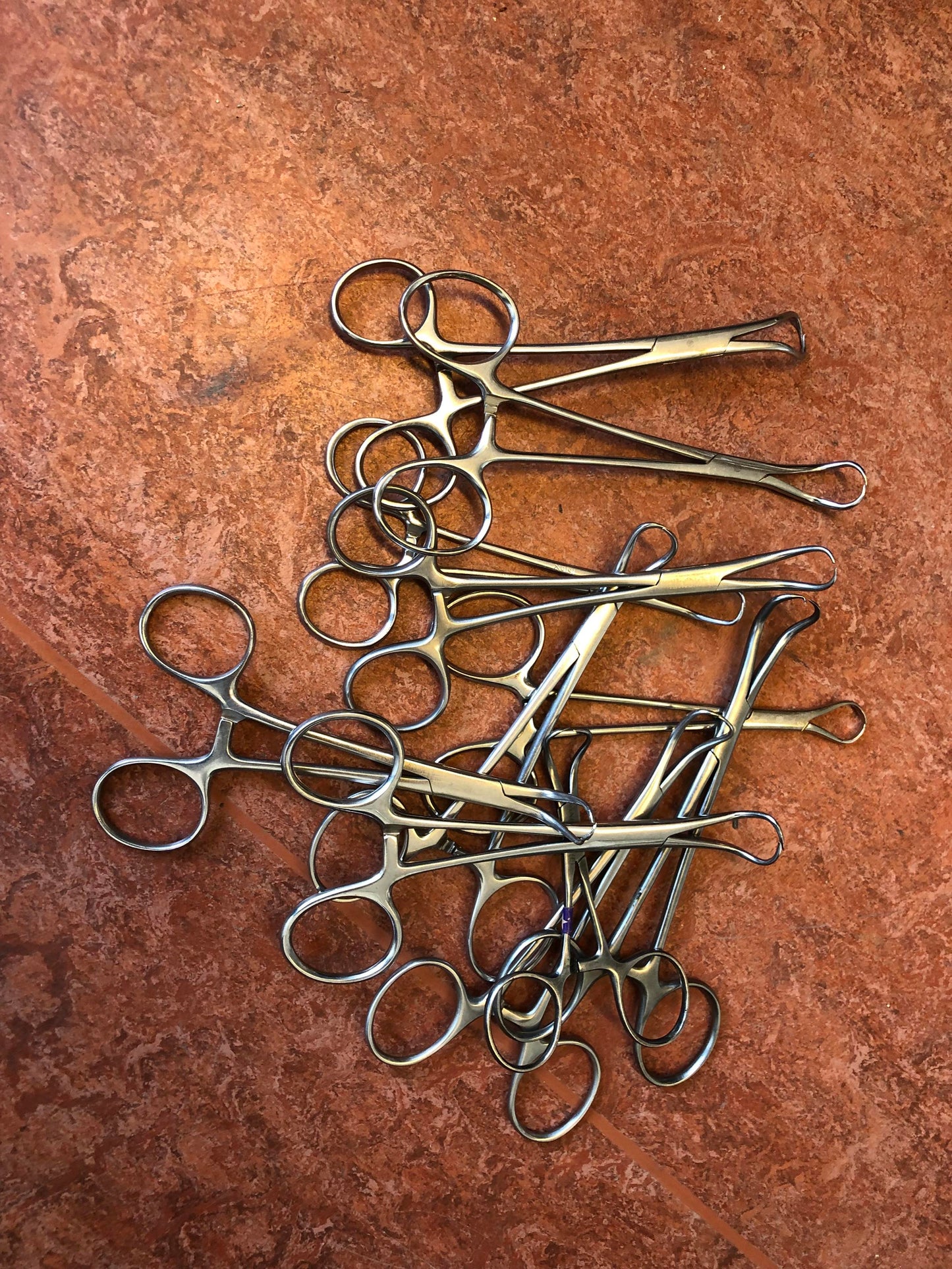 Cassette met orthopedisch gereedschap zoals biopttangen (doek)klemmen naaldvoerders enz