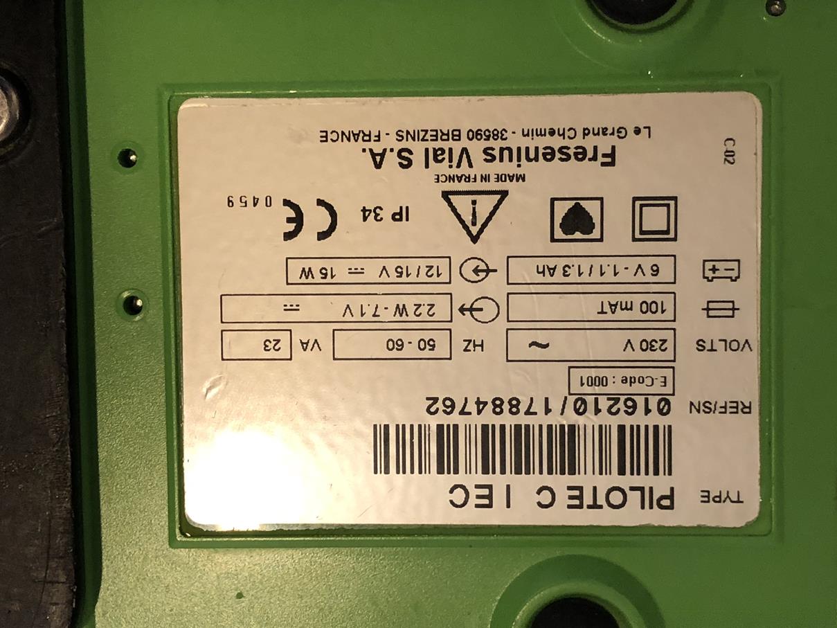 Spuitpomp perfusiepomp Fresenius Pilot C uit ziekenhuis