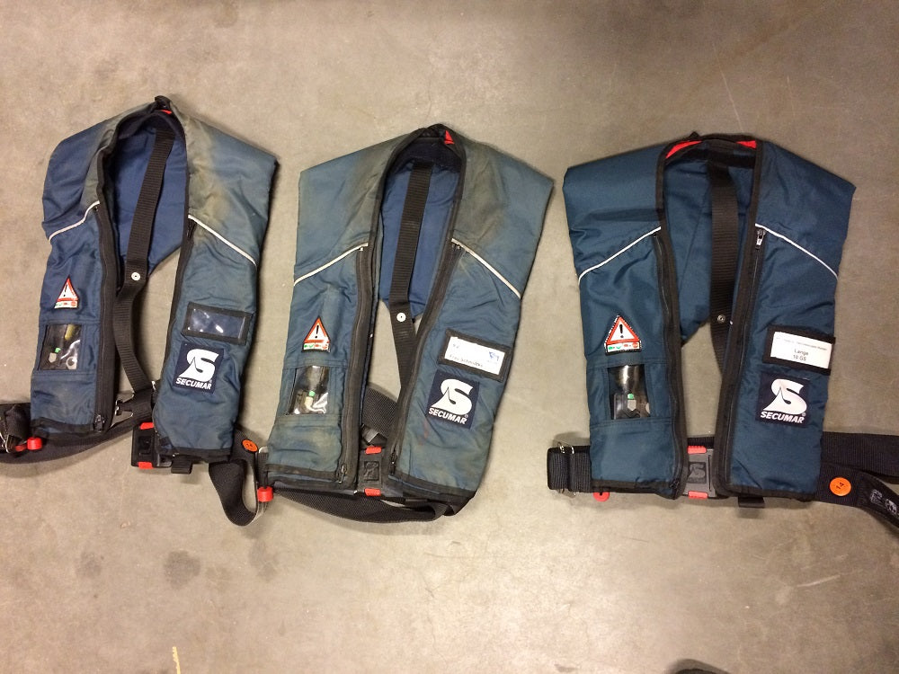 reddingsvest Secumar Windows Alpha 275N zonder CO2 patroon met gebruikssporen