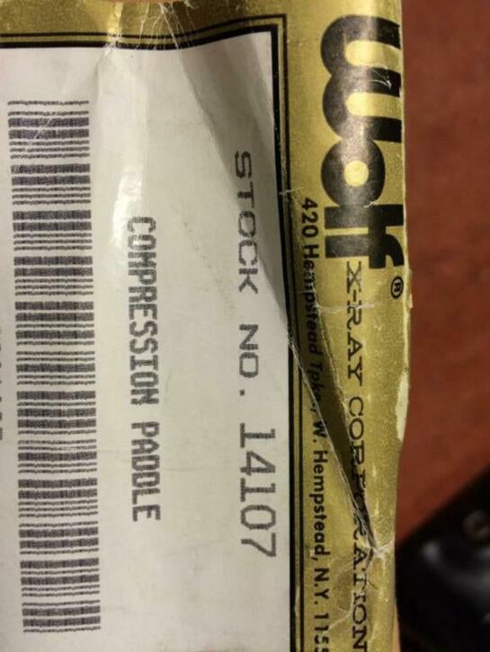 compressie paddles van Wolf voor r?ntgenwerk