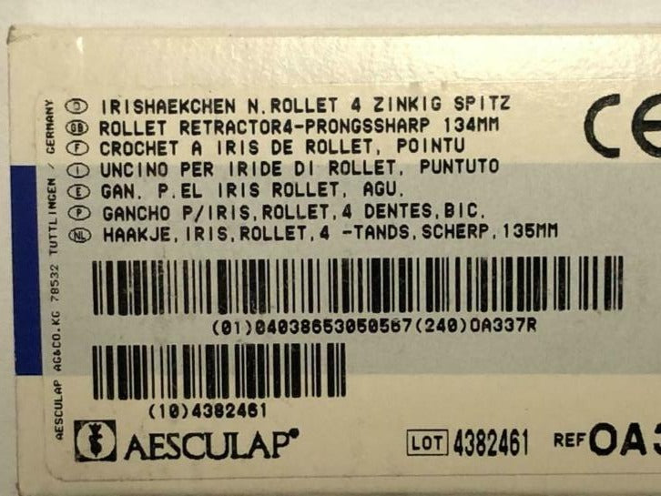 Aesculap 4-tands haakje Rollet of Iris