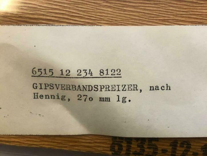 Gipsverbandspreider of gipsspreider