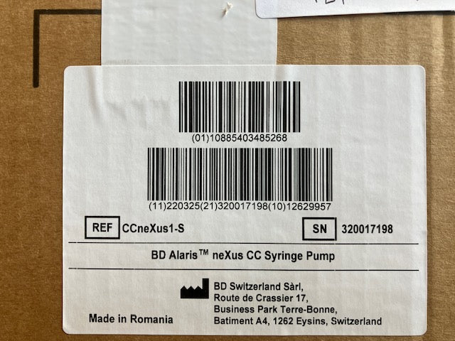 Spuitpomp of perfusiepomp ongebruikt in doos Alaris BD Nexus