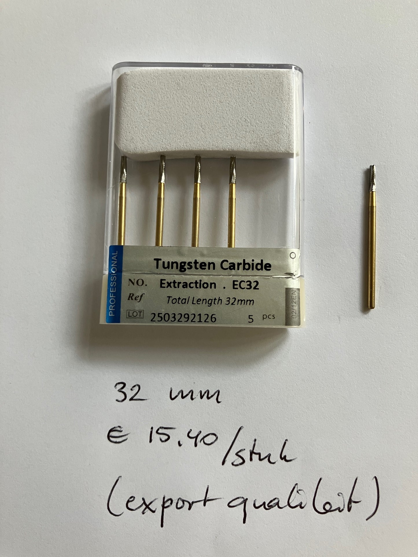Dentaal boortje 32 mm Tungsten Carbide