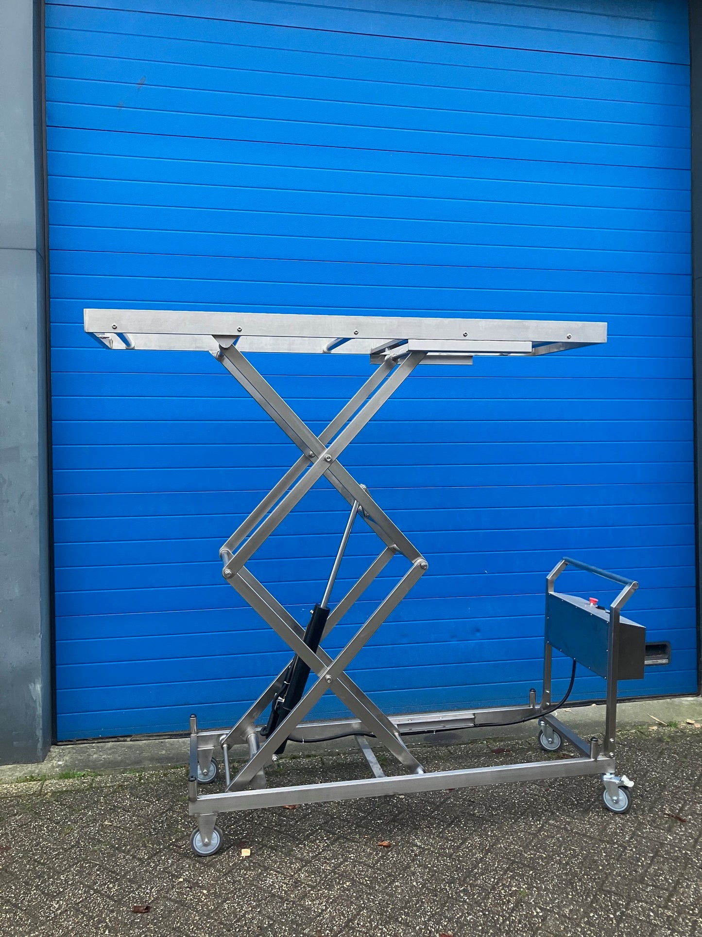 Heftafel of schaartafel voor overledenen, RVS 36-198 cm hoogte