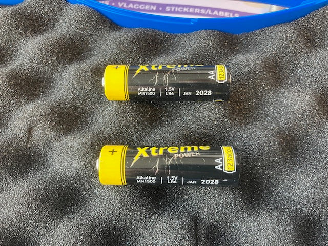 Veterinair setje laryngoscoop met 3 rechte lepels, extra smal.