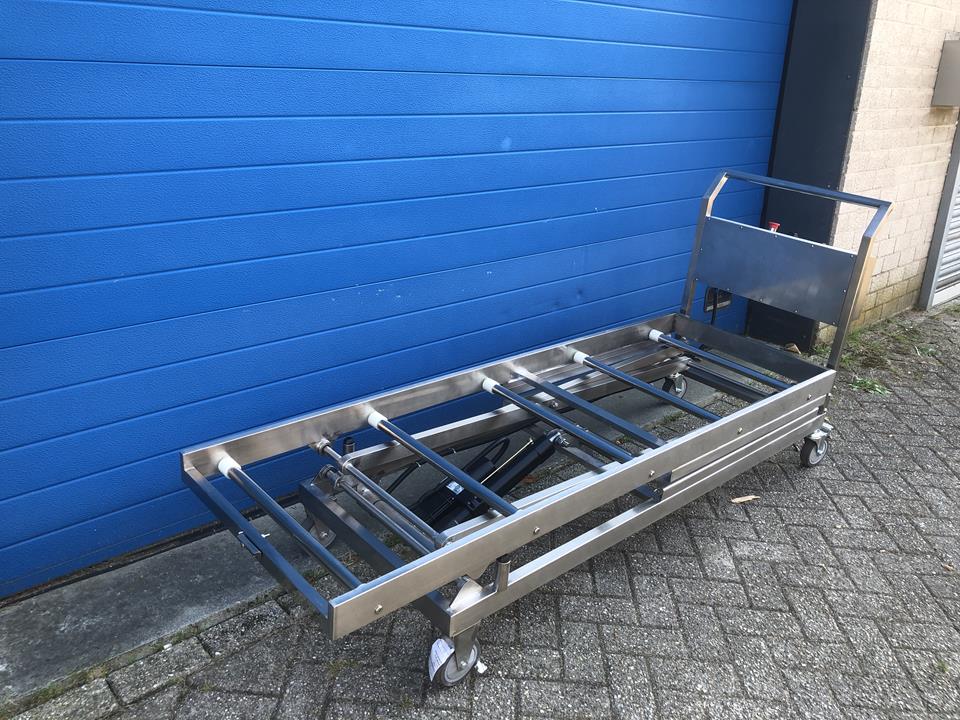 Heftafel of schaartafel voor overledenen, RVS 33-155 cm hoogte