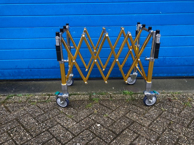 Schaarwagen goudkleurig voor lijkkist 14,5 kilo
