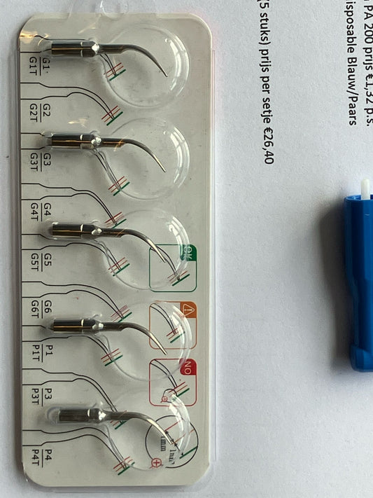 Setje scaler tips voor EMS, G2 per 5 stuks