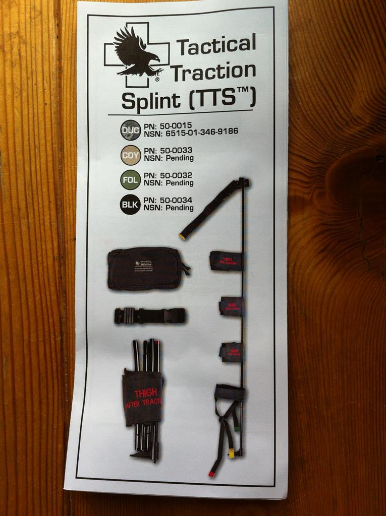 Tactical Traction Splint (TTS) van North American Rescue (NAR)