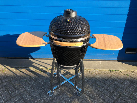 Zwarte kamado of keramische oven barbecue 21 inch met toebehoren (nieuw)