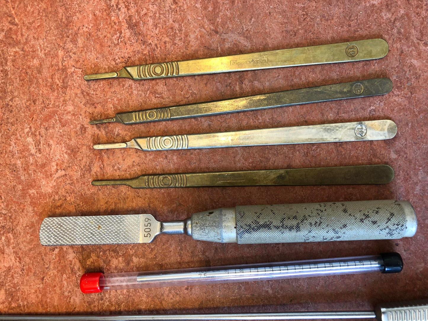 Orthopedisch instrumentarium beitels, gutsen, boren en overig