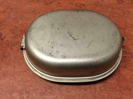 stalen eetset US army pan met bordje en bestek