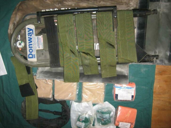 militaire uitvoering Donway pneumatische beenspalken in hoes